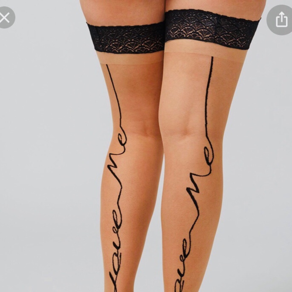 Lane Bryant Love Me Thigh High Sheer Tights beige